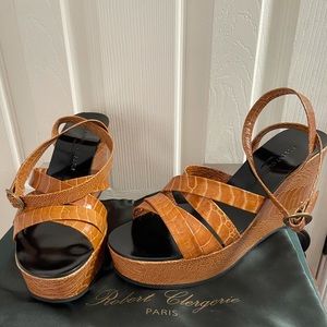 Robert Clergerie  alligator pattern shoes